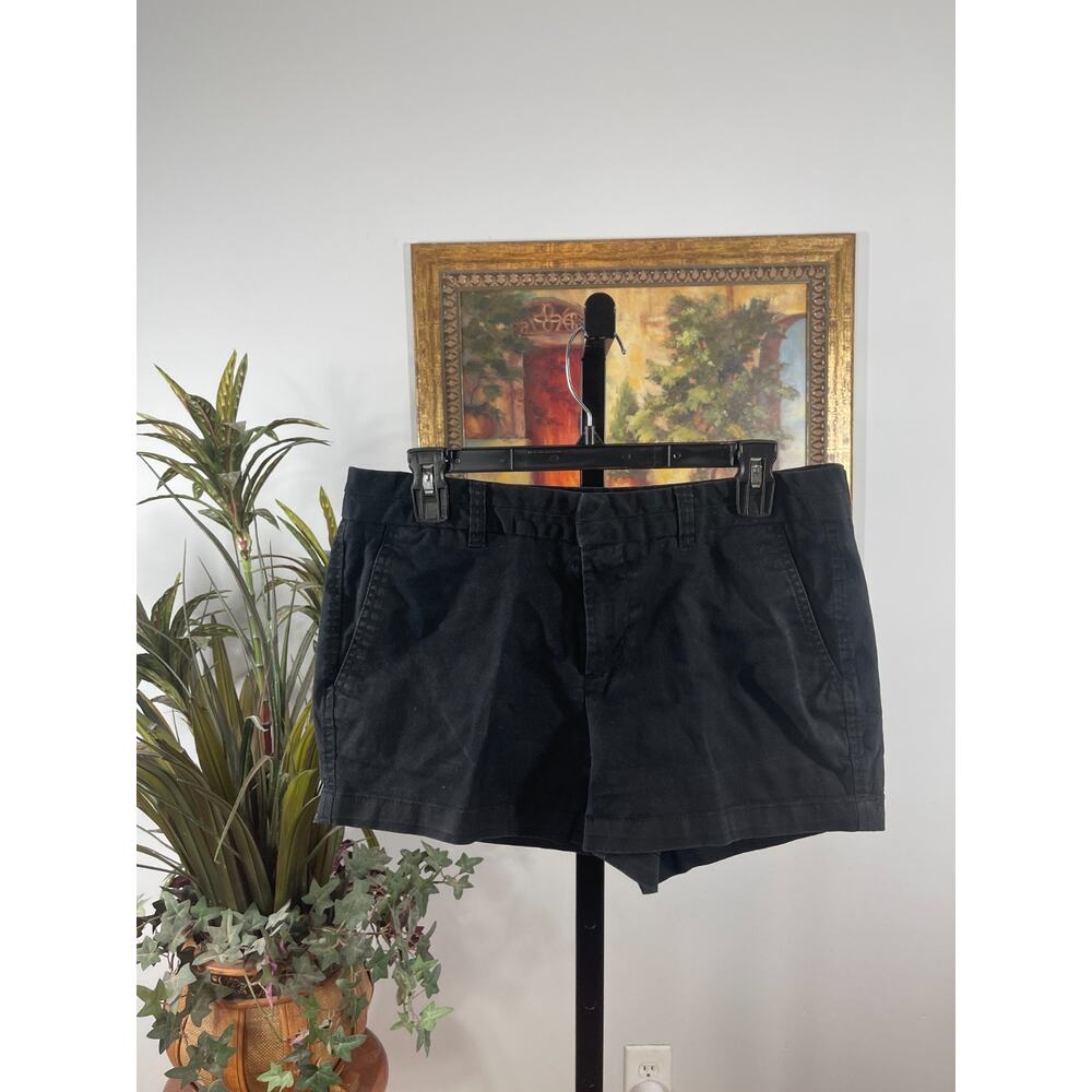 Khakis By Gap Chino Shorts Women's Size 6 Black Minimalist Whimsigoth Normcore